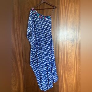 Blue print summer kaftan size XS Roller Rabbit Cotton silk
